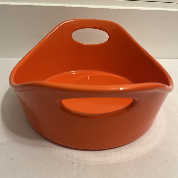 Rachel Ray 1 .5 Qt. Orange Round Bakeware Casserole Dish W/Handles - Picture 4 of 7